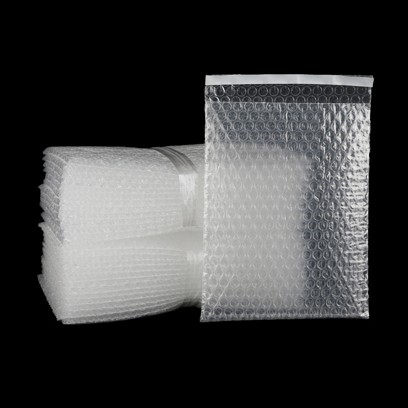 100 pçs auto-vedação saco de bolhas plástico à prova de choque saco claro bolha espuma sacos de embalagem filme duplo amortecimento saco envelope
