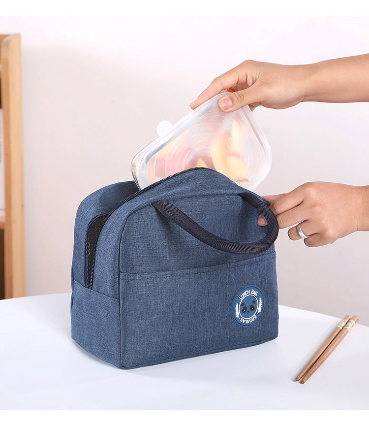 New Japanese solid color versatile cation fresh-keeping ice bag bento thermal insulation bag student lunch box bag portable ther