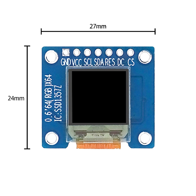 0.6インチカラーディスプレイ,64x64 rgb ssd1357,強調表示されたカラーディスプレイ