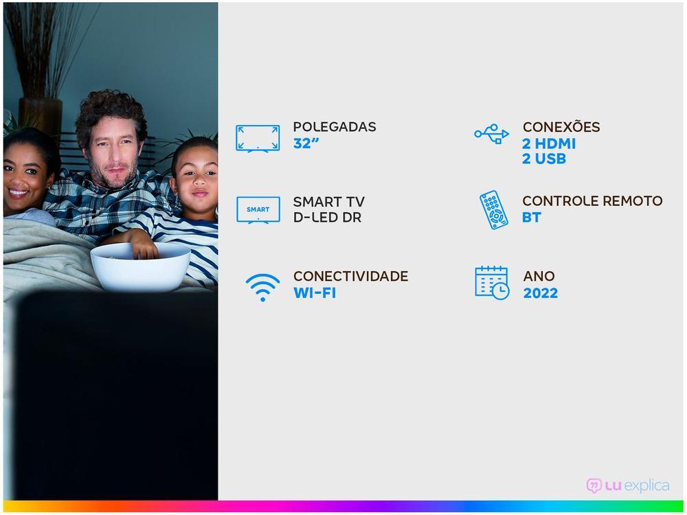 Smart TV 32” HD D-LED Rig Vizzion BR32D1SA