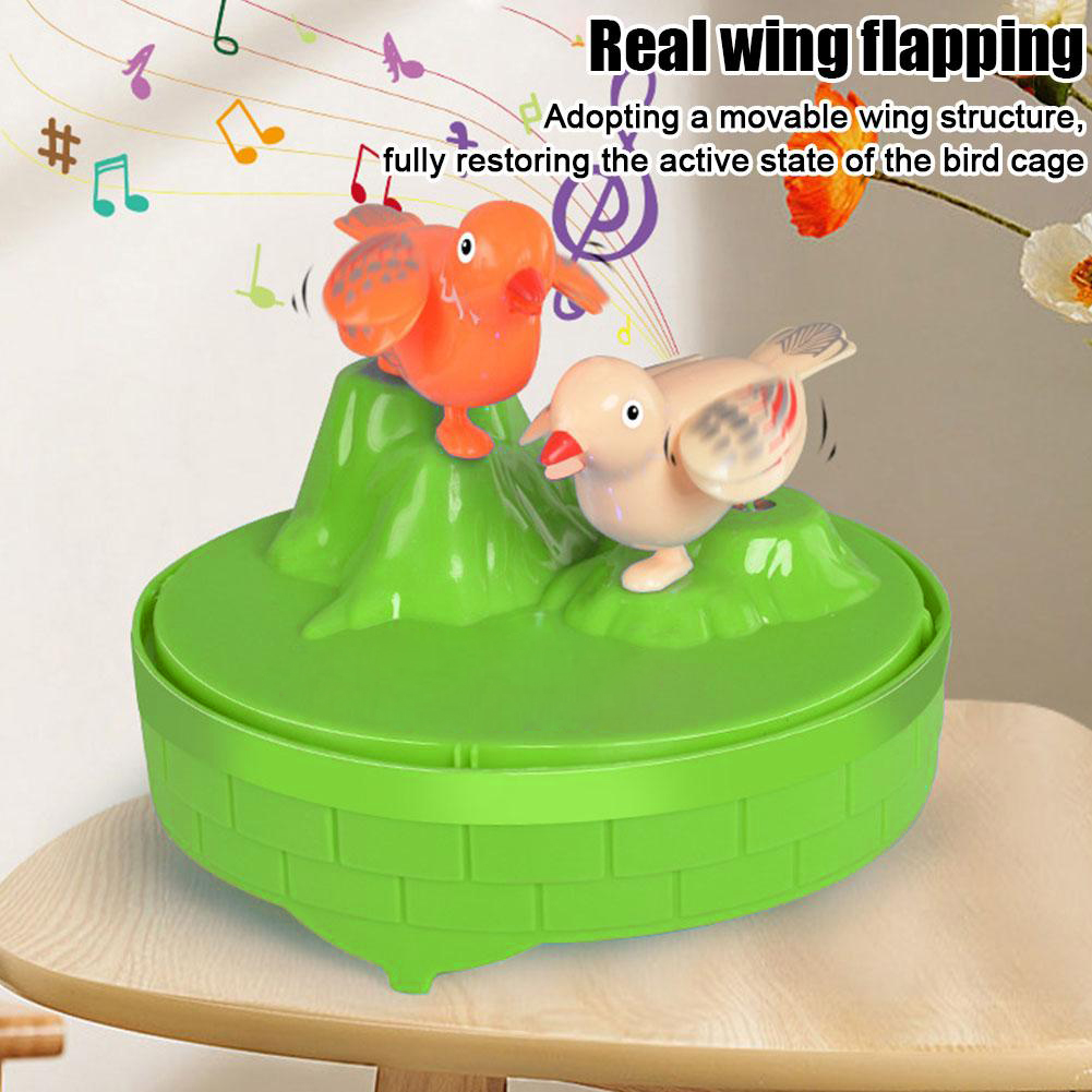 Funny Bird Toy Simulation Chirping Sports Singing Cage Plastic Realistic Sounds Light Movement Voice-Activated Children Gift
