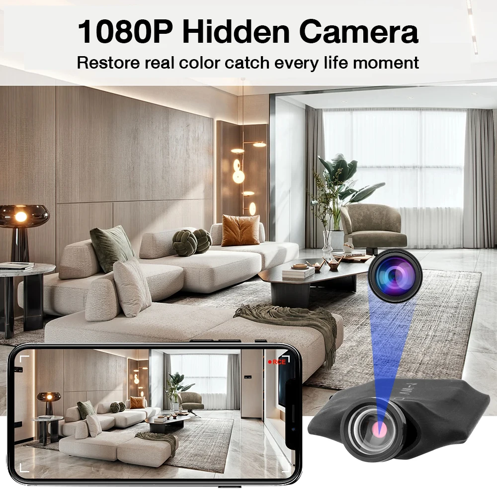 ミニワイヤレスIPカメラ,1080p HD, DIY,wifi,IP,ホームセキュリティ最小,盗難防止,リアルタイムビデオレコーダー,リモートビュー