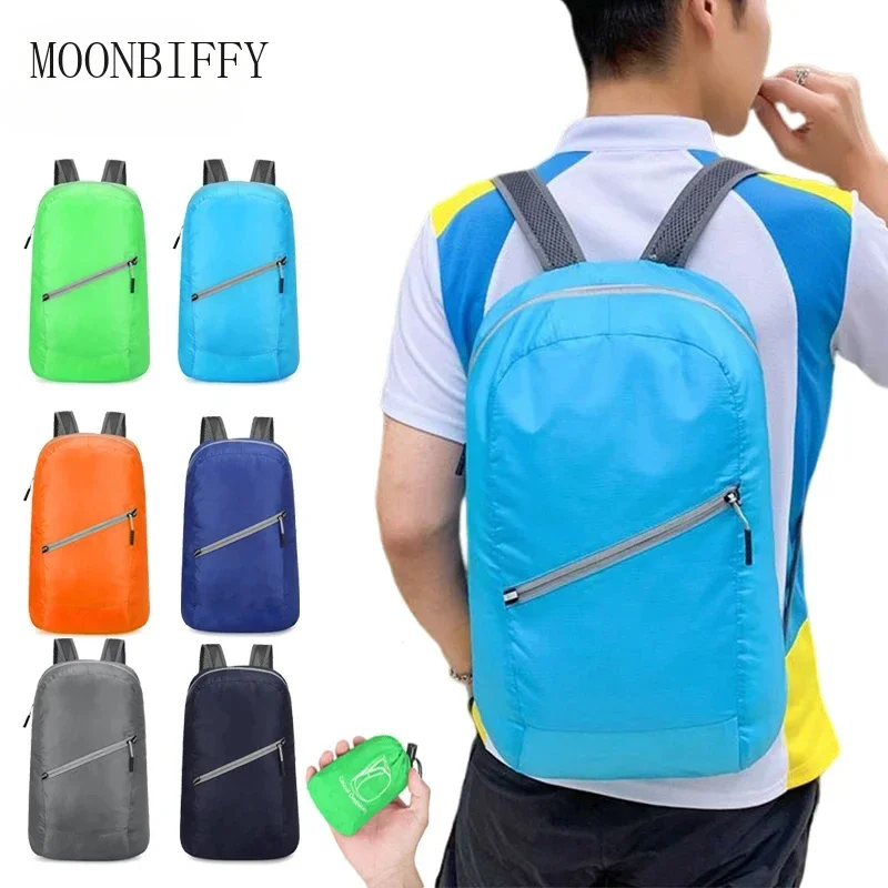 Mochila plegable liviana Mochila de viaje al aire libre ultraligera Mochila deportiva delgada para hombres y mujeres