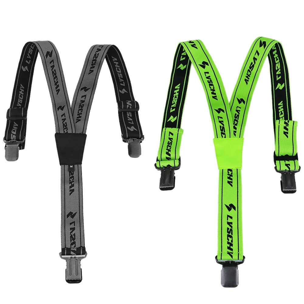 Suministro de fábrica, tirantes Y ajustables de alta elasticidad, correas para los hombros, pantalones de carreras para hombres y mujeres, pantalones, tirantes, verde y negro