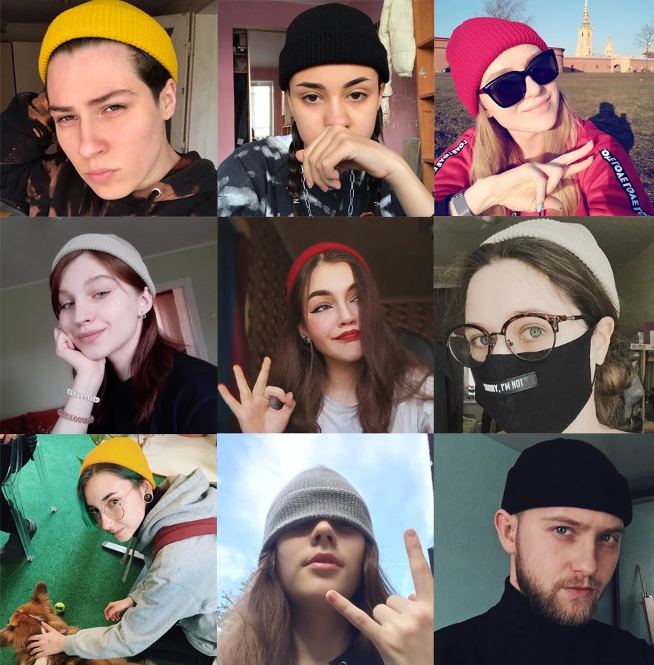 Berretti invernali caldi Donna Uomo Cappelli lavorati a maglia Ragazzi Ragazze Skullies Cappello Tinta unita Unisex Autunno SkullCap Cappello hip-hop elastico casual