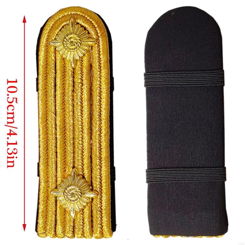 49mc schouderepauletten gouden beveiligingsuniform accessoires Captain Professional Security Guard Epaulets Captain