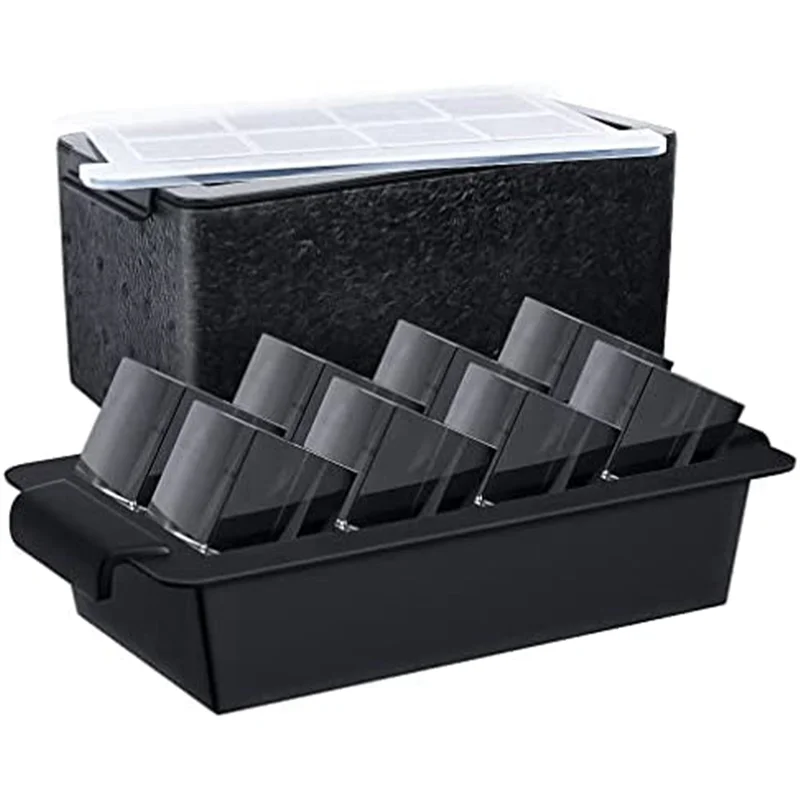 Clear Ice Maker, Clear Ice Square Tray Make 8 Big Square Ice Square, Crystal Clear Ice Square Maker for Cocktails