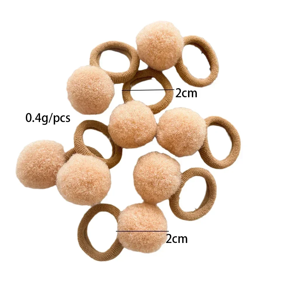 10-30 pçs crianças elásticos faixas de cabelo meninas bola de pelúcia faixa de borracha para crianças doces scrunchie laços de cabelo clipe acessórios de cabelo do bebê