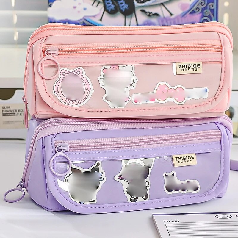 Pencil Box Large Capacity Female Stationery Box High Value Practical Fashion Stationery Bag Multi functional Pencil Box