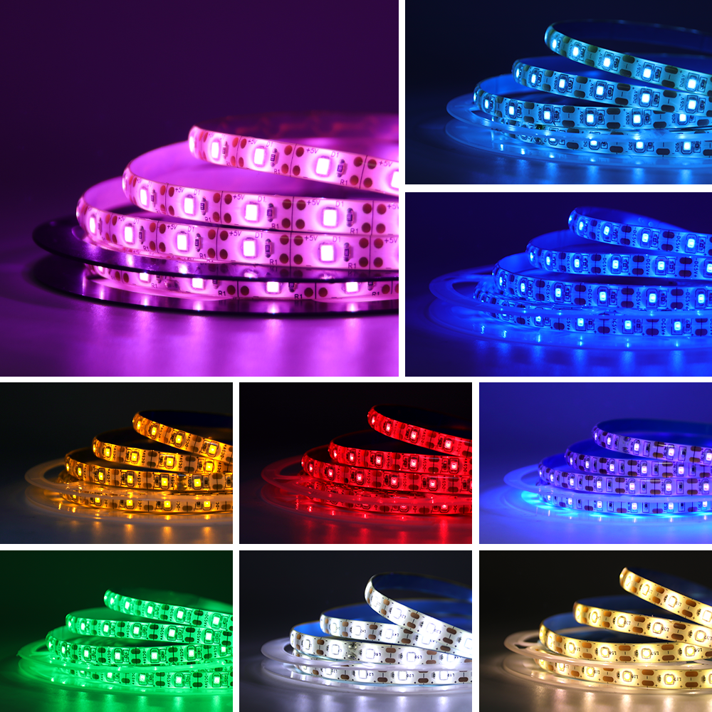 5V 2835 LED Strip Light USB 60Leds/m Flexible Fita Led Tape With Switch White Warm White Waterproof LED Lights for Room Decor