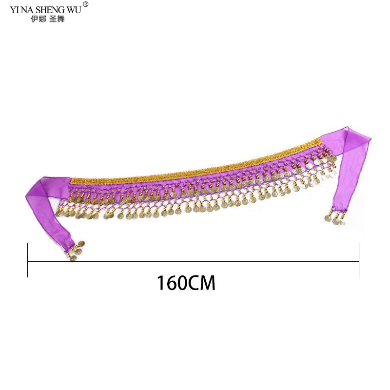 Accessori per sciarpe per danza del ventre da donna Cintura per danza orientale Moneta per danza del ventre Gonna per fianchi con nappe con paillettes Catena per la vita di danza per adulti