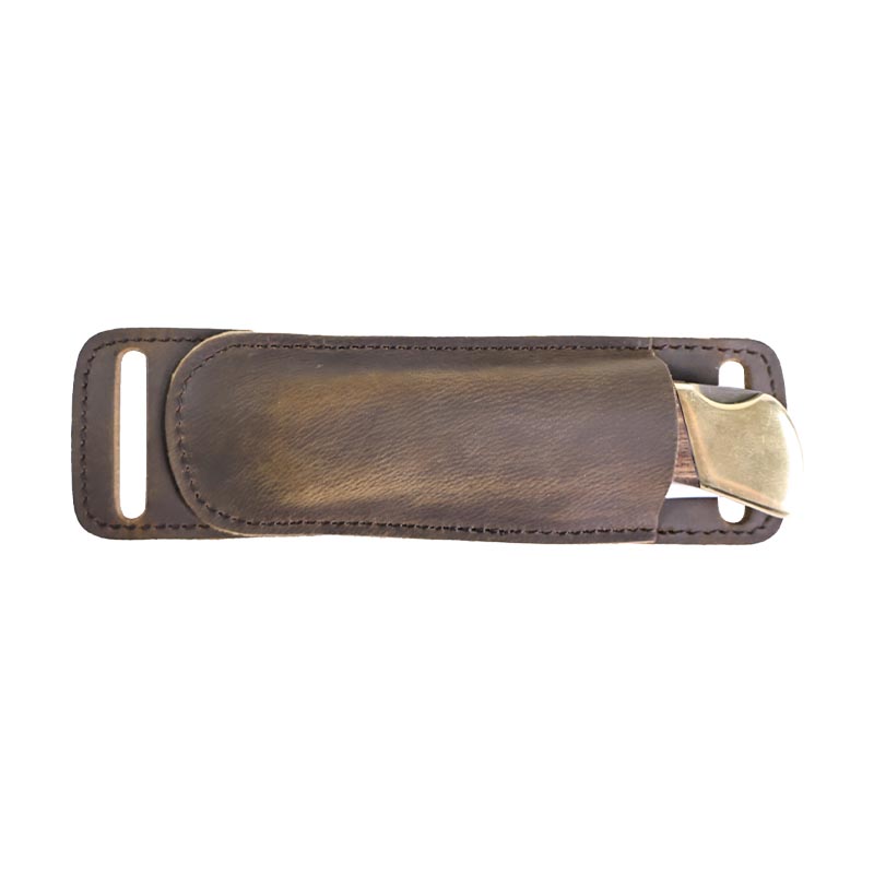 Funda de cuero para hombre, funda para cuchillo con cinturón, funda de bolsillo y funda EDC para cuchillo plegable para desplazamientos diarios, regalos para hombre, 1 ud.