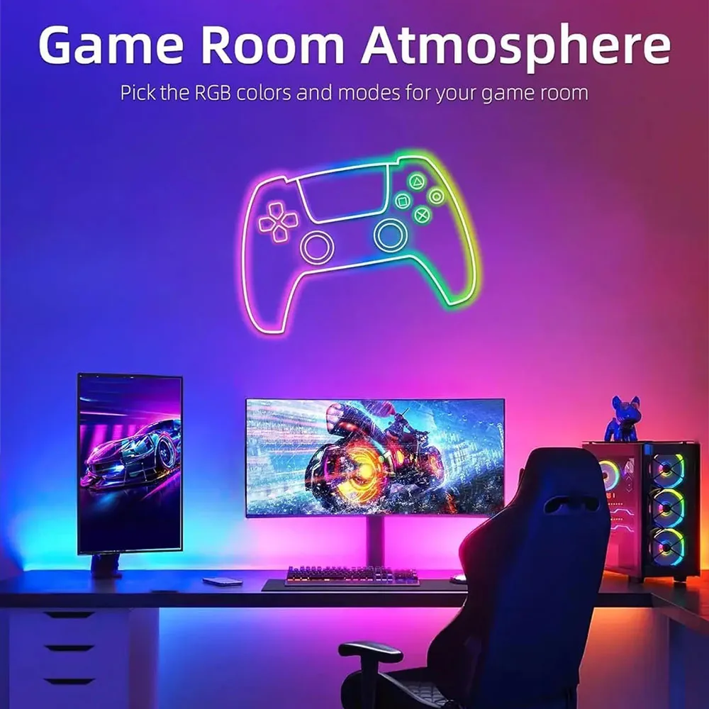 Lampada a striscia al neon 5V RGBIC Lampada a striscia al neon Bluetooth 1/2/3/4/5M Lampada a striscia flessibile a LED utilizzata per la decorazione della parete della stanza