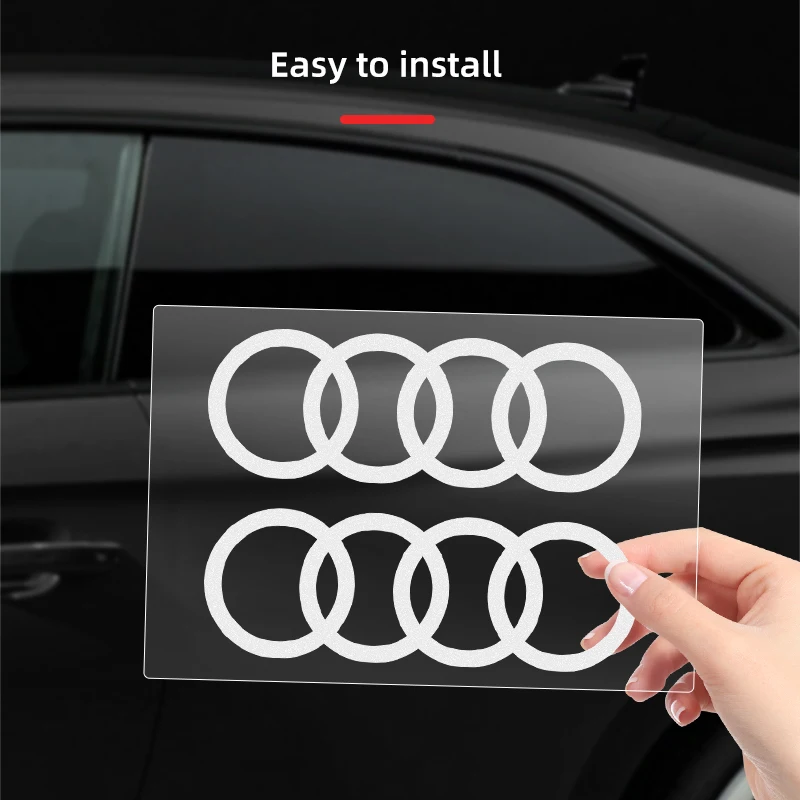 Pegatina lateral para puerta de coche, calcomanías reflectantes impermeables de PVC para ventana y cuerpo, accesorios para Audi A4 B6 B8 B7 A6 C5 C6 C7 A3 A5 Q3 Q5 Q7