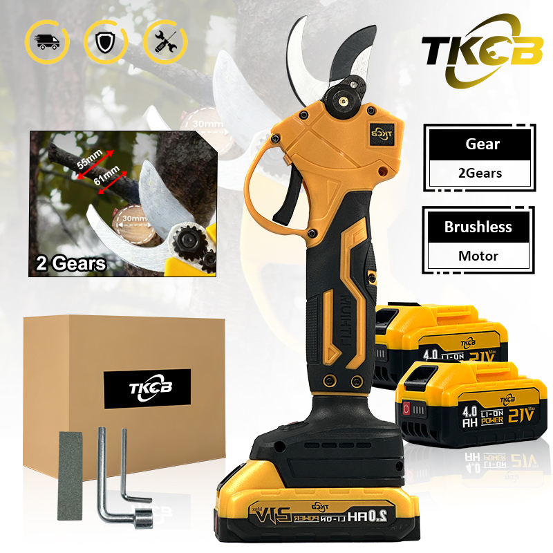 TKCB 2 шестерни беспроводной секатор 30 мм фруктовое дерево бонсай обрезка электрические ножницы резак для ветвей деревьев для батареи Makita 18 В