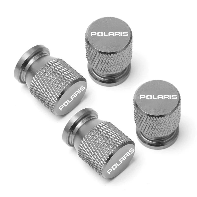 Tapas de válvula de neumático de rueda de coche, cubiertas de vástago de neumático, polvo de aire impermeable para accesorios de automóvil POLARIS, 4 Uds.