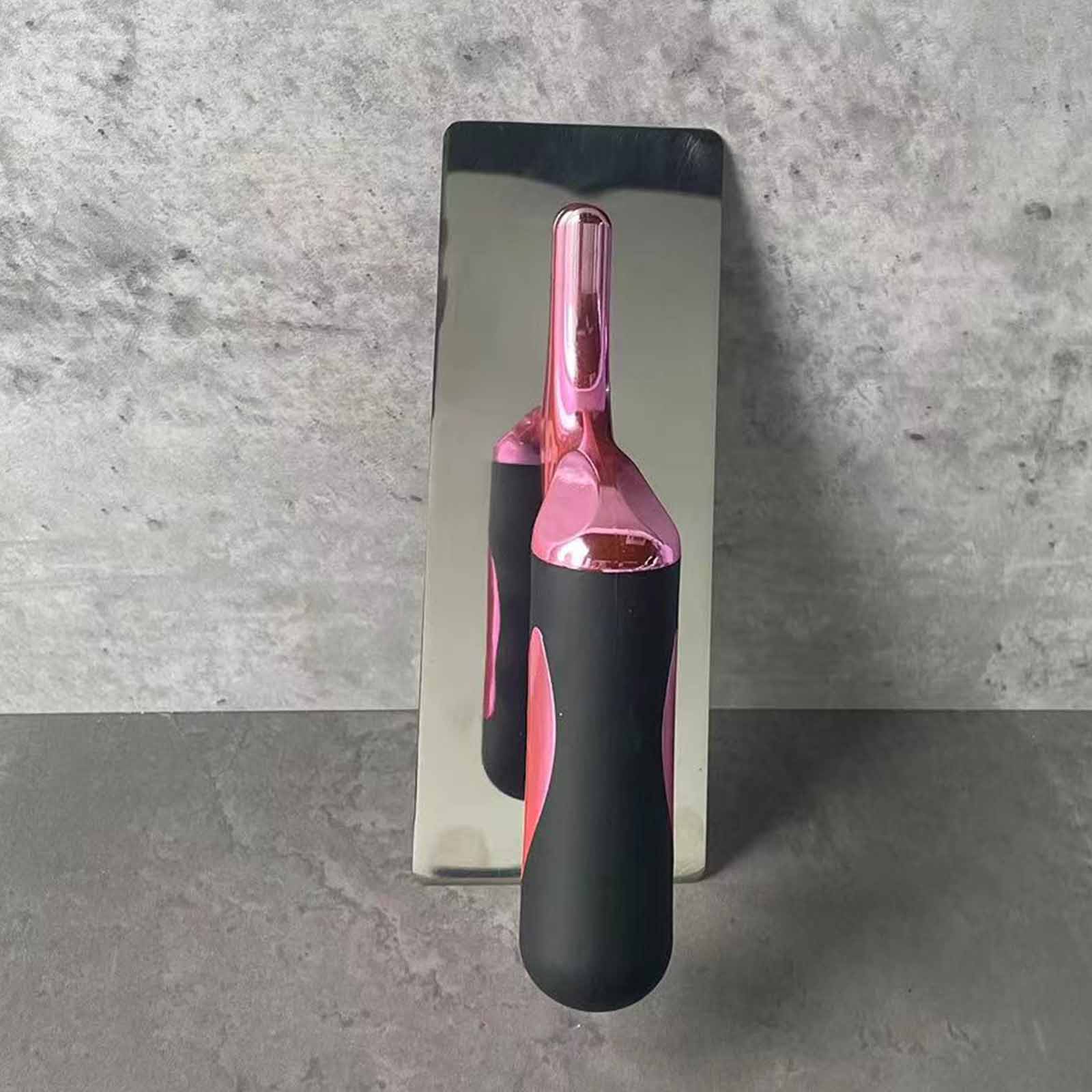 Espátula de aço inoxidável com cabo rosa, raspador de massa, faca de parede, ferramenta de revestimento, espátula de terra diatomácea para aplicação de massa em casa