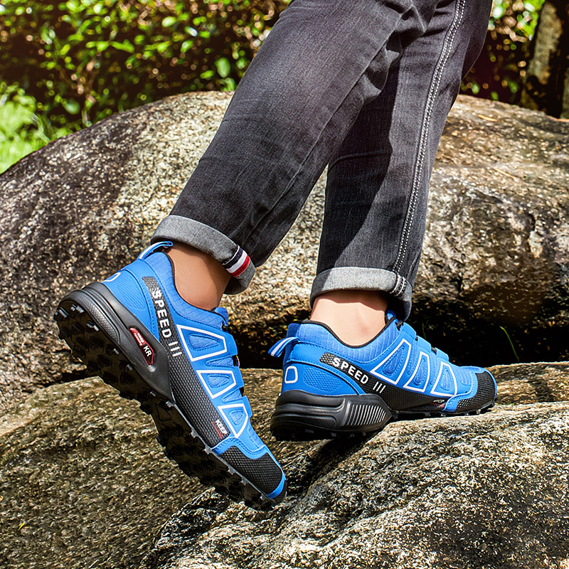 Chaussures de randonnée imperméables pour hommes, baskets d'extérieur à lacets, d'escalade, de Trekking, antidérapantes, tactiques de chasse