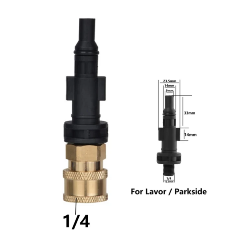 HeavyDuty เครื่องฉีดน้ําแรงดันสูง Quick Release Adapter 1/4 "สําหรับ AR Blue Karcher LAVOR Black & Decker Bosch อัพเกรดประสบการณ์ของคุณ