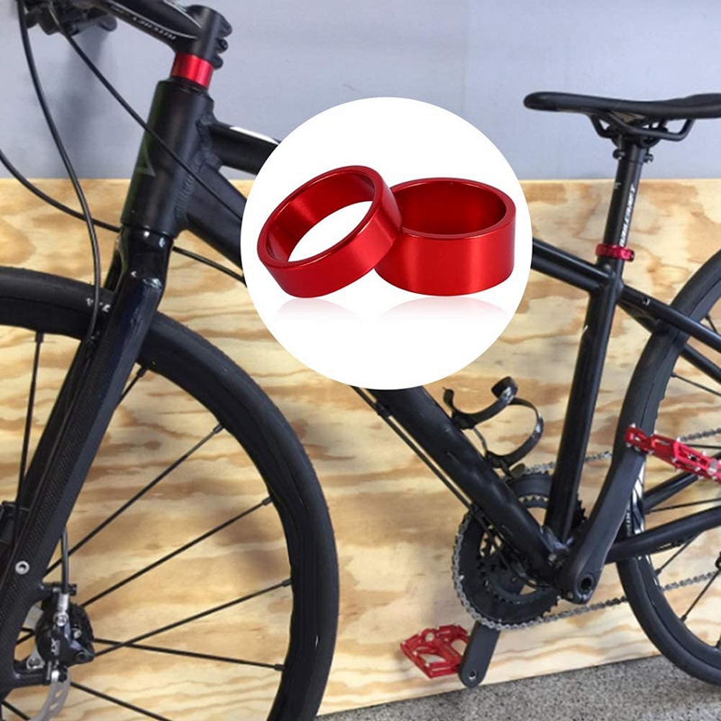 4 stks/set 5/10/15/20mm Aluminium Headset Stem Spacer MTB 28.6mm Vork wasmachine Cap voor Racefiets Fietsen, Zilver