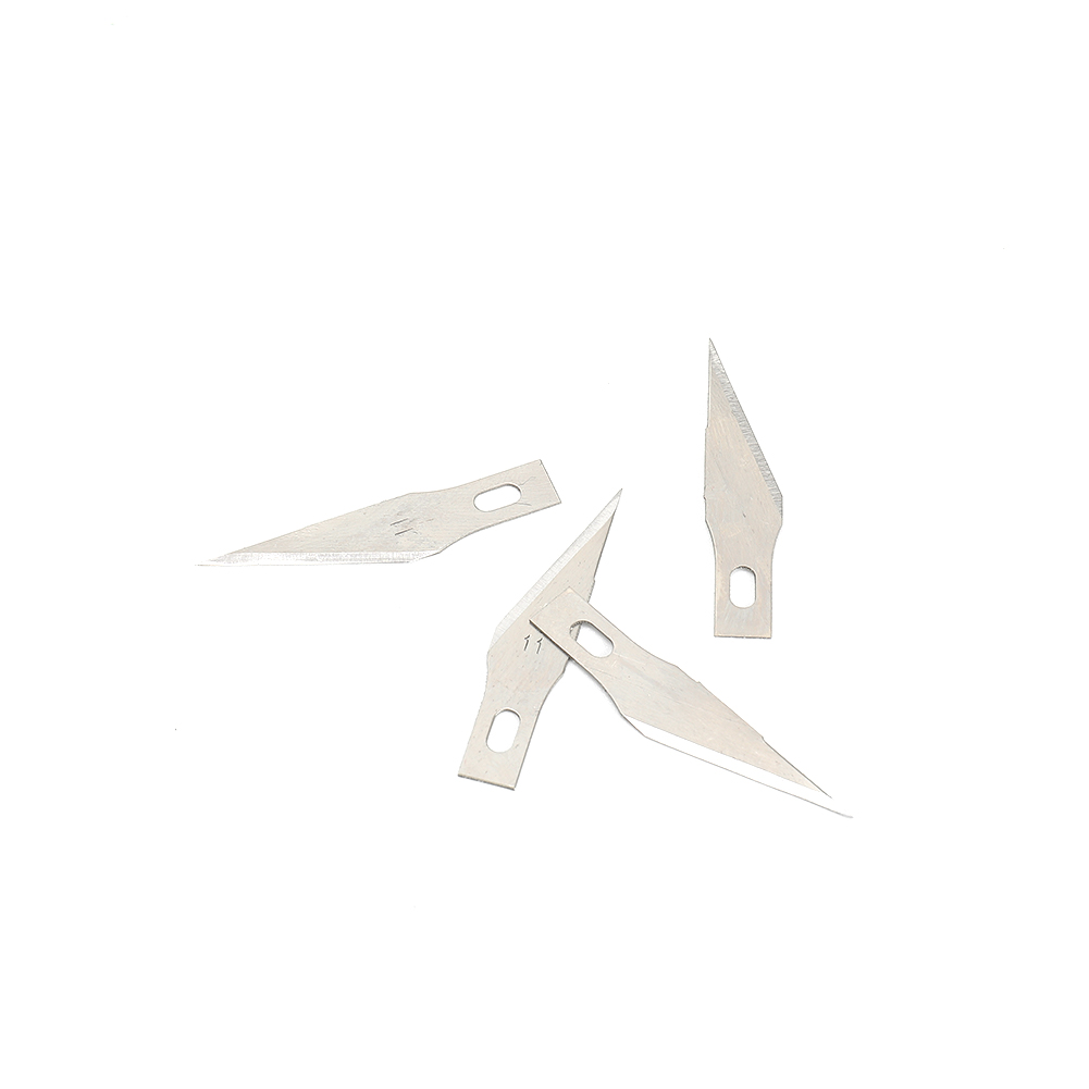 100/50pcs Lame Lame per incisione in acciaio inossidabile Lama in metallo Lama per intaglio del legno S S Urgical S Calpel Craft Argento