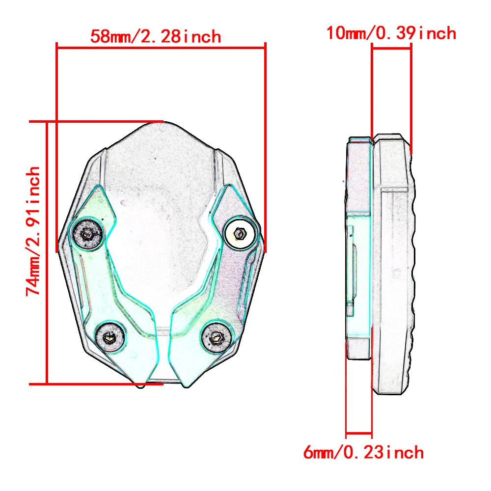 Pata de cabra para motocicleta, ADV350 soporte lateral para HONDA, ADV 350, 350ADV 2021, 2022, 2023, 2024