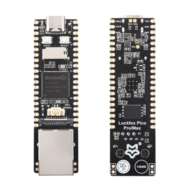 Luckfox-Pico Pro / Max RV1106 Rockchip AI Board ARM Cortex-A7 128/256 DDR3L NPU ISP cámara mejor que Raspberry Pi Pico