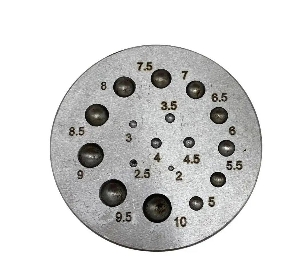 17PCS Punches ชุด Dapping Block สําหรับโลหะ FORMING Doming เครื่องประดับ Smithing TOOL