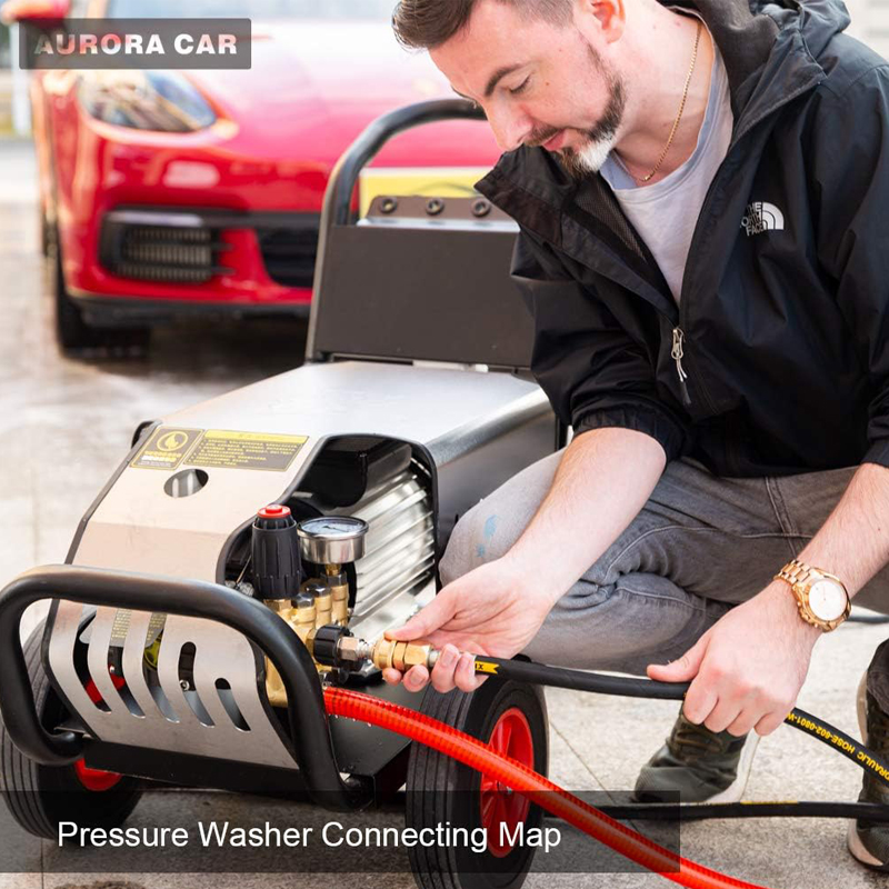 Tool Daily Pressure Washer Adapter Set Quick Connect Fittings M22 15mm or 14mm to 3/8 Plug for Pressure Washer Hose 5000 PSI