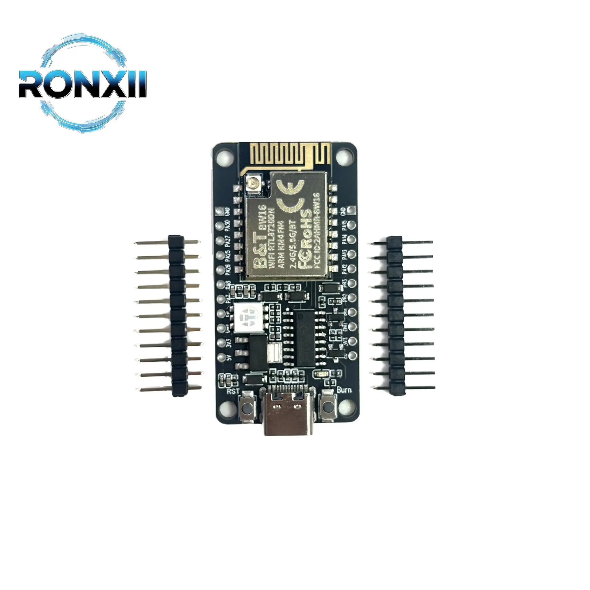 Placa de desenvolvimento BW16-Kit Módulo Bluetooth de baixa potência WiFi de banda dupla baseado em RTL8720DN com IPEX