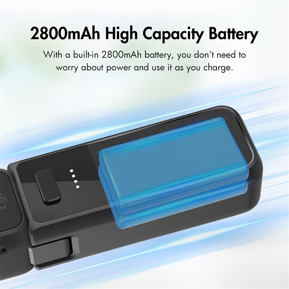 Newest Handheld Power Bank for DJI Osmo Pocket 3 Hand Grip 2800mAh Battery Handle with Type-C Interface Battery Grip