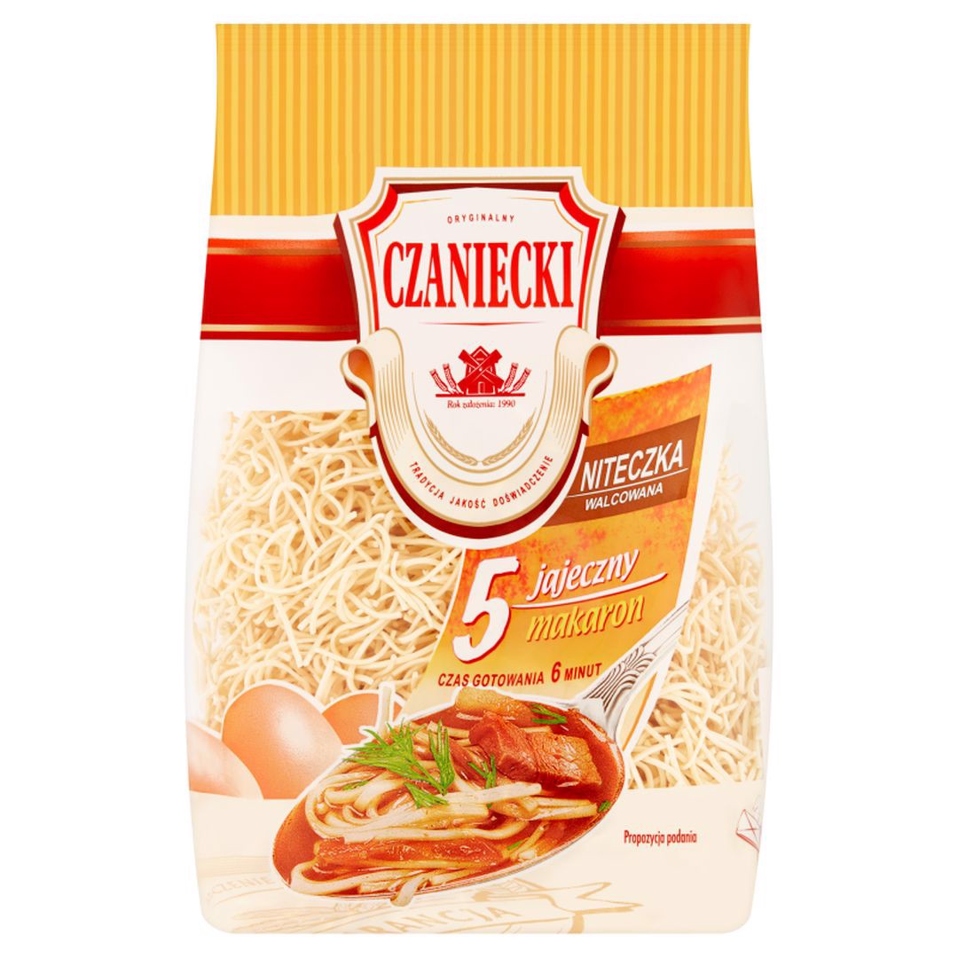 Czaniecki Makaron 5 jajeczny niteczka walcowana 250 g