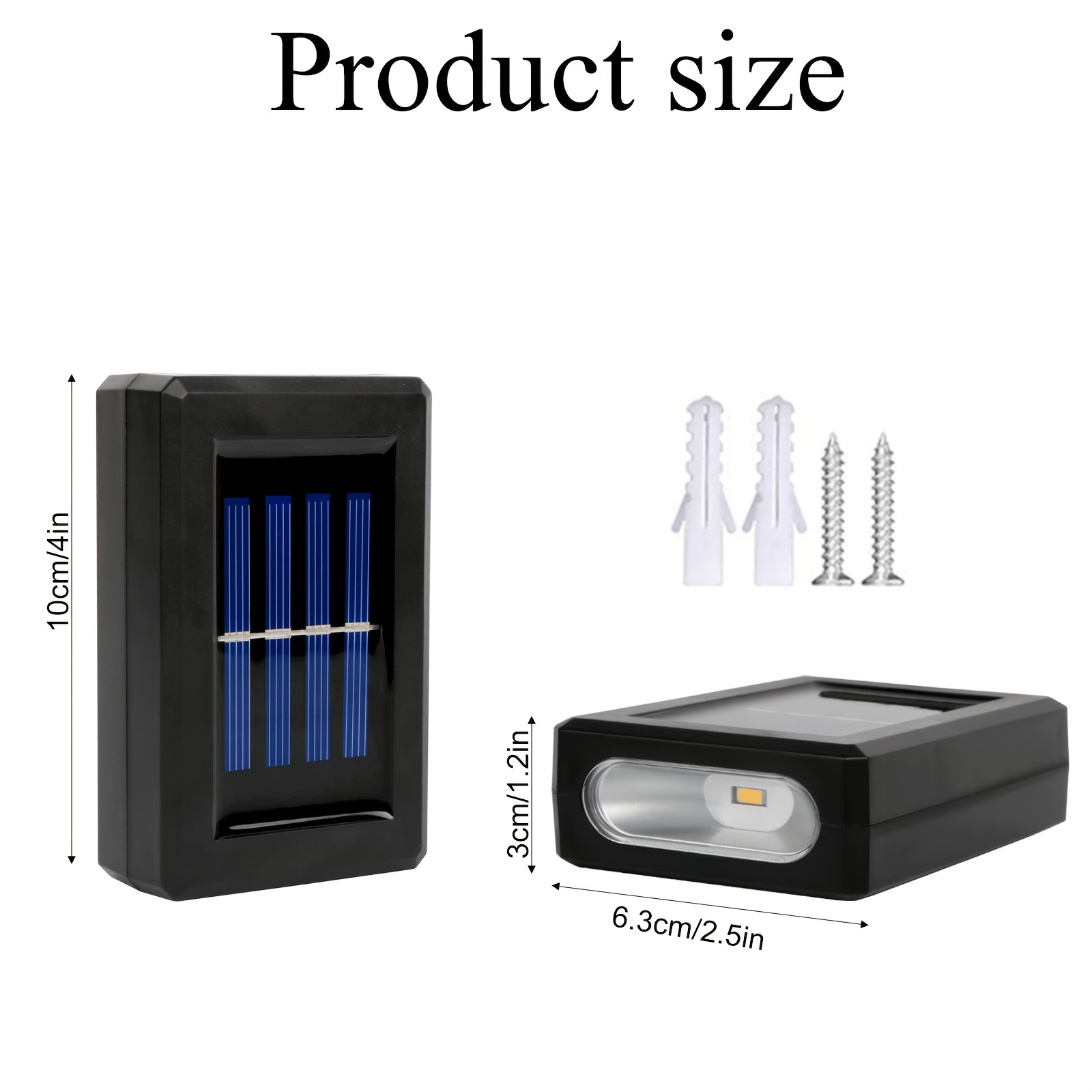 1-12 Uds. Luces solares de pared, luces para valla arriba y abajo, lámparas LED impermeables para exteriores, apliques de iluminación LED de atardecer al amanecer