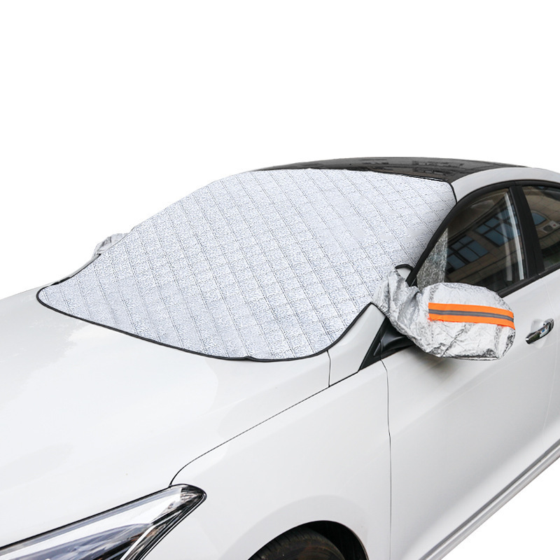 Pára-brisa do carro escudo de neve capa proteção solar dupla utilização magnética janela dianteira inverno capa engrossado pára-sol protetor