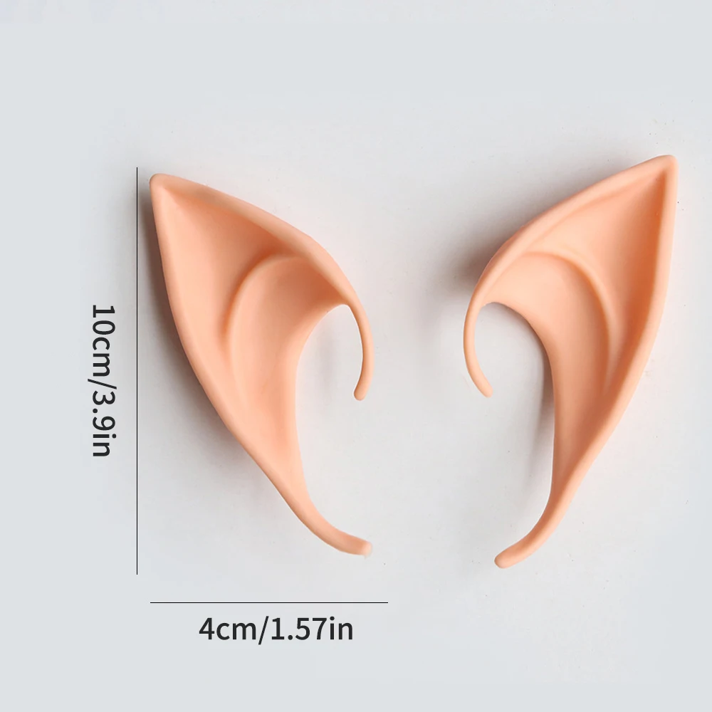 1 paio di orecchie da elfo di Halloween, ballo in maschera, avatar, orecchie a punta, oggetti di scena per feste, mostro delle fate, orecchie finte