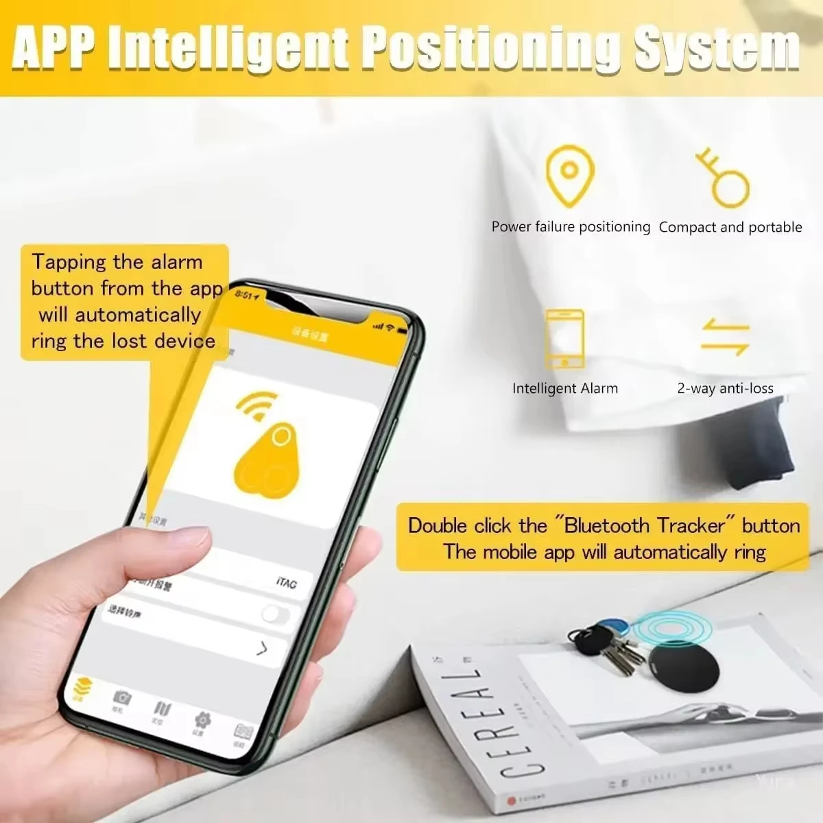 Xiaomi Mini GPS Locator Bluetooth 4.0 Tag Airtag Tracker Portable Children's Wallet Locator Device Locator Anti Loss Location