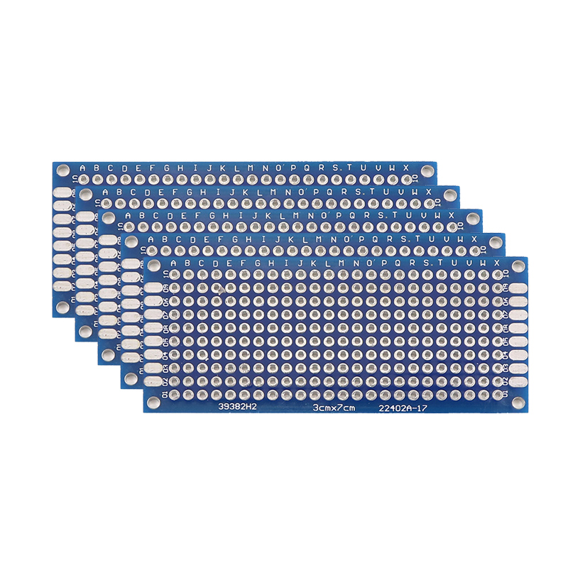 5/10 Uds placa PCB prototipo azul 2x 8/3x 7/4x 6/5x 7/7x9cm placas de circuito de doble cara para proyecto de soldadura DIY