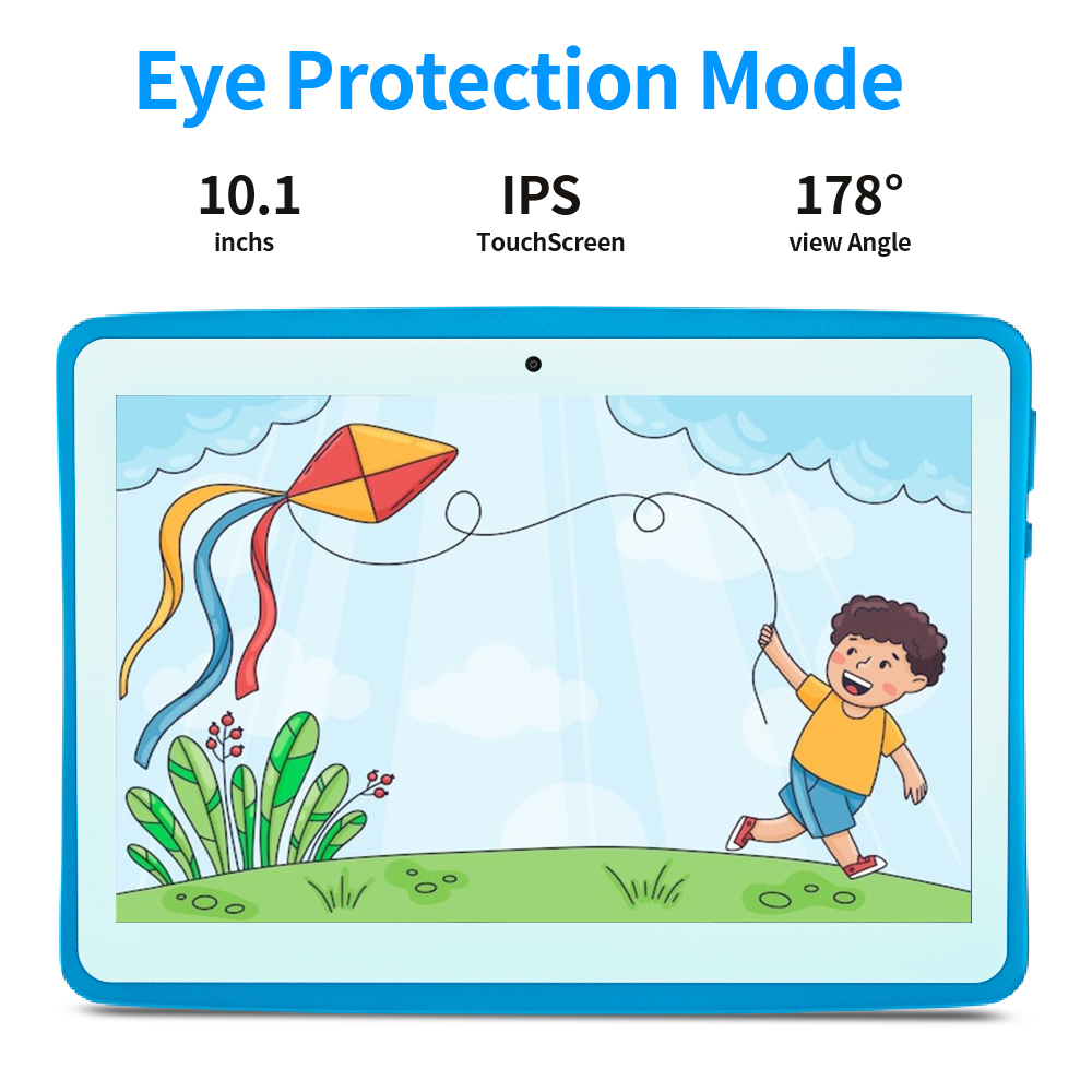 Tablet Quad Core infantil, aprendizagem e educação, 4GB de RAM, 64GB ROM, 10.1 ", 5000mAh, presente, novo