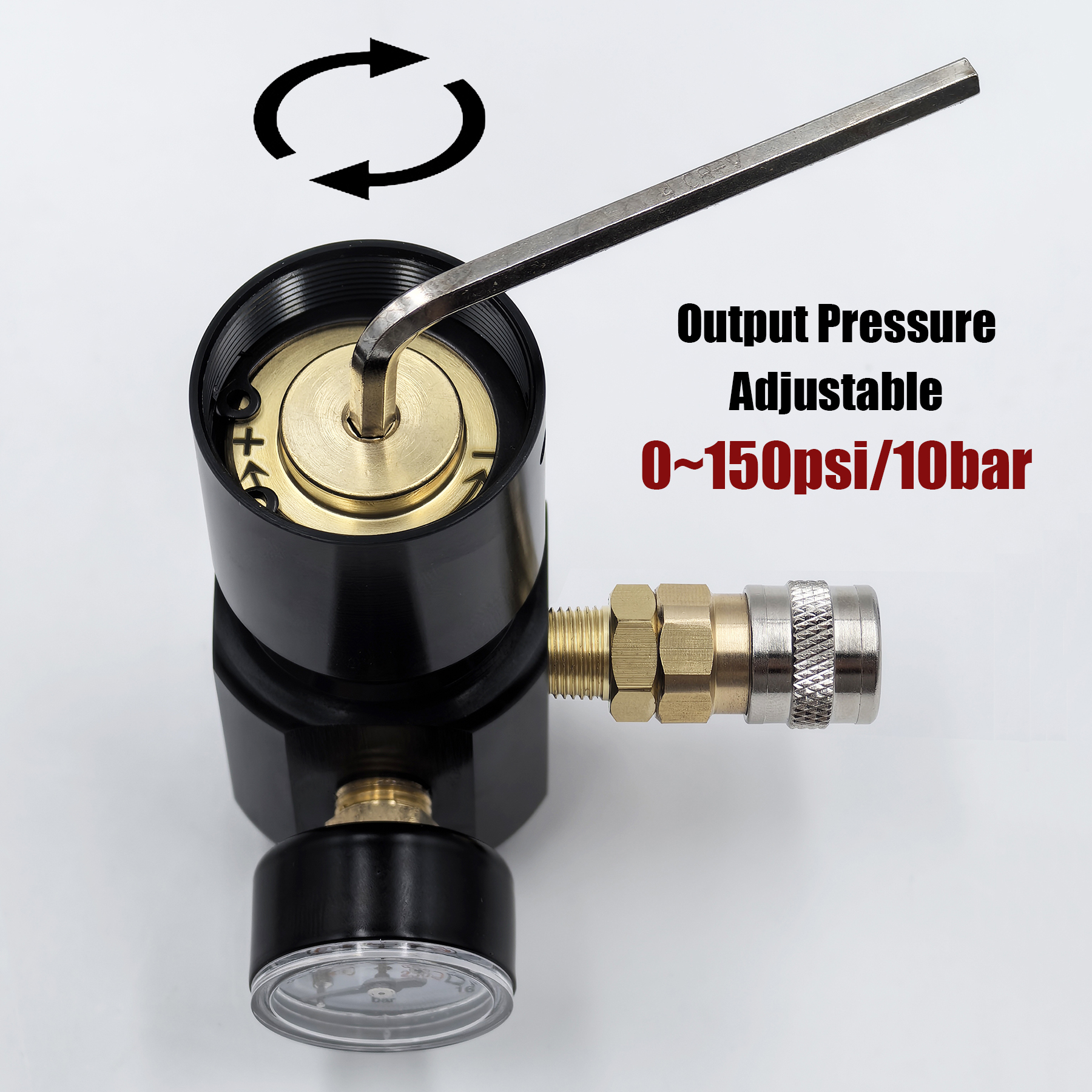 HPA Air портативный микро-регулятор CO2, Регулятор низкого давления 0-psi, американский стандарт, адаптер, аксессуары для пневматических инструментов