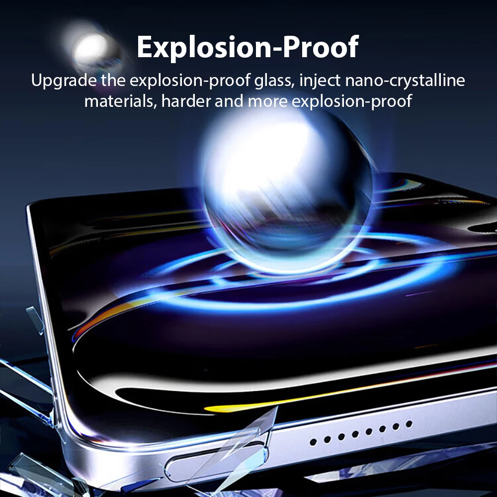 2Pcs Tempered Glass Screen Protector For Ipad Pro 13 12.9 M4 Air 11 M3 M2 5 4 Mini 6 7 9 9th 10 10th Generation A16 Accessories