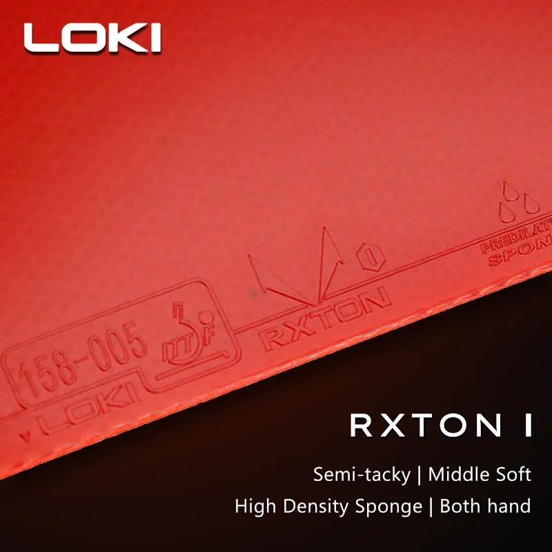 Loki RXTON 1 3 5 Goma de tenis de mesa Goma de ping pong de alta densidad con ampliación interna semitapaca con aprobación ITTF
