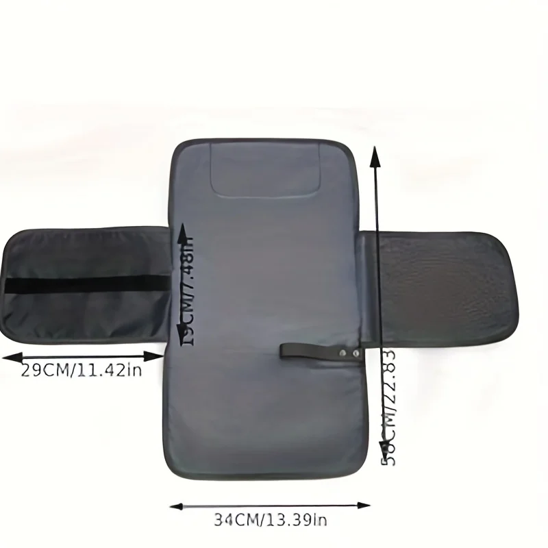 Almofada portátil para troca de fraldas: kit de estação de viagem à prova d'água com bolsos - presente perfeito para chá de bebê