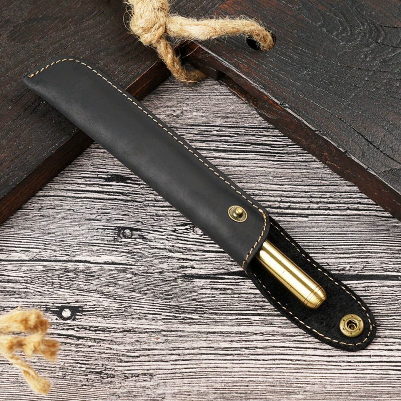 Ретро чехол для авторучки из натуральной кожи, сумка-карандаш ручной работы, чехол для ручки, канцелярские принадлежности, креативный защитный чехол, школьные принадлежности