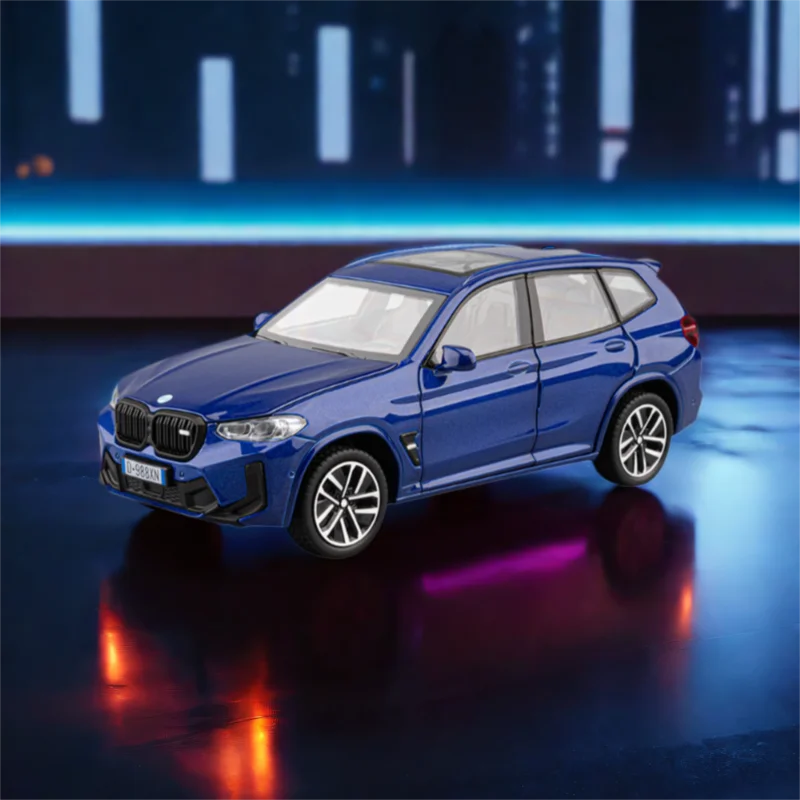 Model samochodu ze stopu X3M w skali 1:32, z funkcjami dźwięku i światła, kolekcja ozdób do dekoracji wnętrz, prezenty dla miłośników samochodów