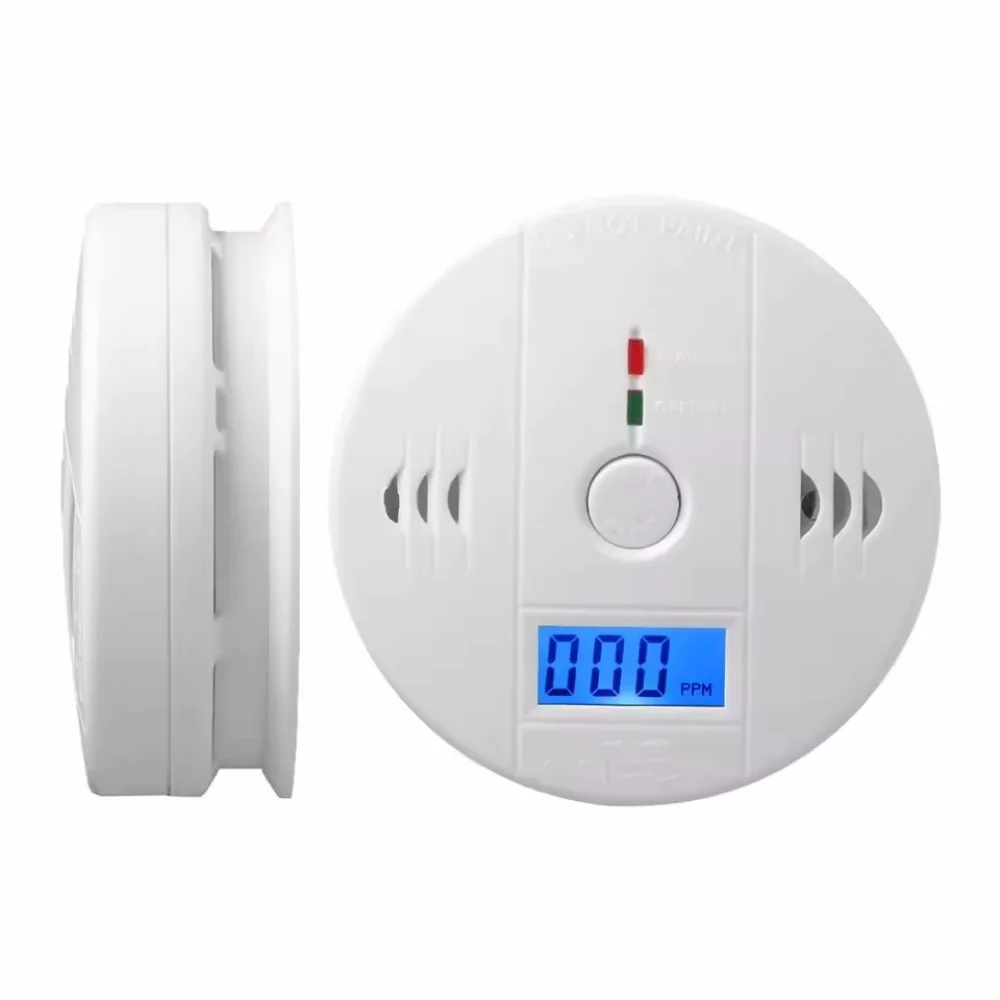Rilevatore Co Ppm Sirena di avvertimento Allarme Rilevatore di monossido di carbonio Suono con indicatore LCD Sensore di sicurezza Protezione di sicurezza domestica