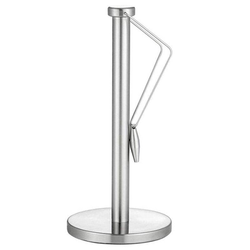 Soporte para papel de cocina con Base para cocina, dispensador de toallas de papel de acero inoxidable, evita que los rollos de papel se caen