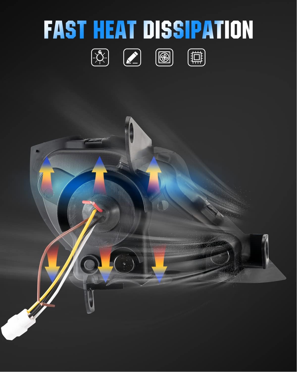 Par de faróis DRL para Yamaha Raptor 700 700R YFZ450 YFZ450R YFZ450X Wolverine 450 350 H4 Farol