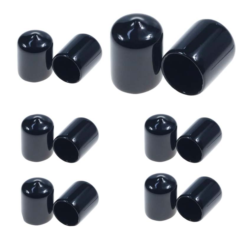 50 Stück 3–25 mm PVC-Vinyl-Dichtungskappe, Gummischlauch-Endkappe, Silikonstopfen, Silikonhülle, schützende Endkappe, Dichtungs-Sortiment-Set
