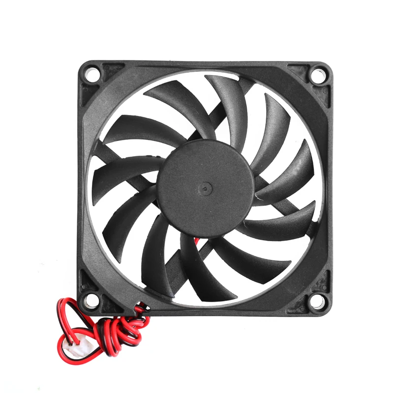 12V 2-poliger 80x80x10mm PC-Computer CPU-System Kühlkörper bürstenloser Lüfter Desktop-PC-Gehäuse Kühler lüfter