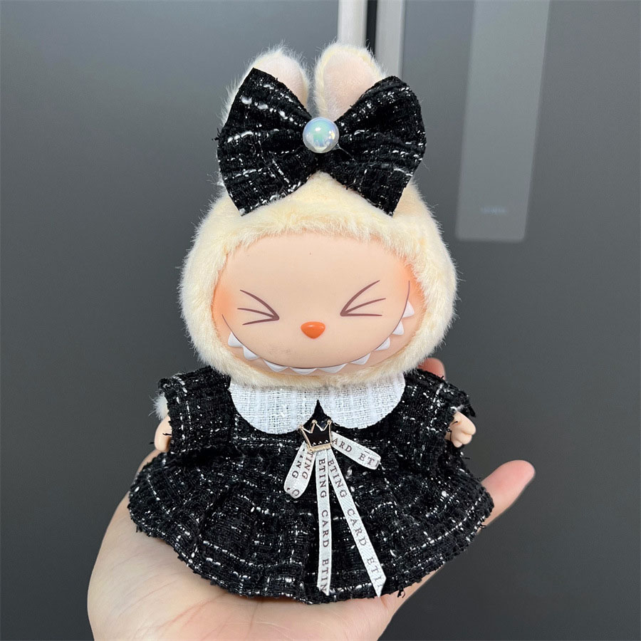 Für Labubu Puppenkleidung Hoodies Puppenkleidung Farbabstimmung Hoodies Puppenzubehör Niedliche Dekoration Kleine Tücher (keine Puppe)